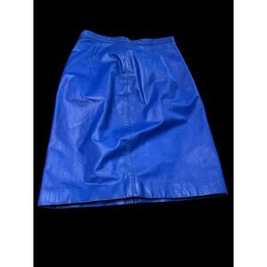 Yucatan Bay Vintage 90s Y2K Pencil 100% Genuine Leather Womans Skirt Sz: 14 C9
